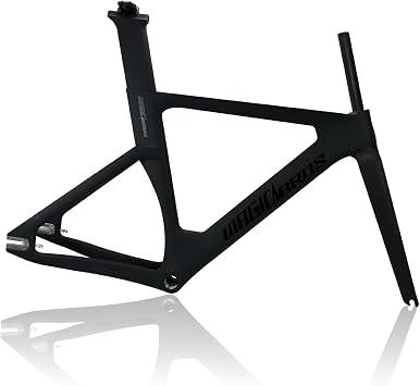 700C Fixed Gear Bike Frame Set 49cm 51cm 54cm 57cm Carbon Fiber Racing Track Bike Frame C Brake Bike Frame Quick Release Frame 100/120mm