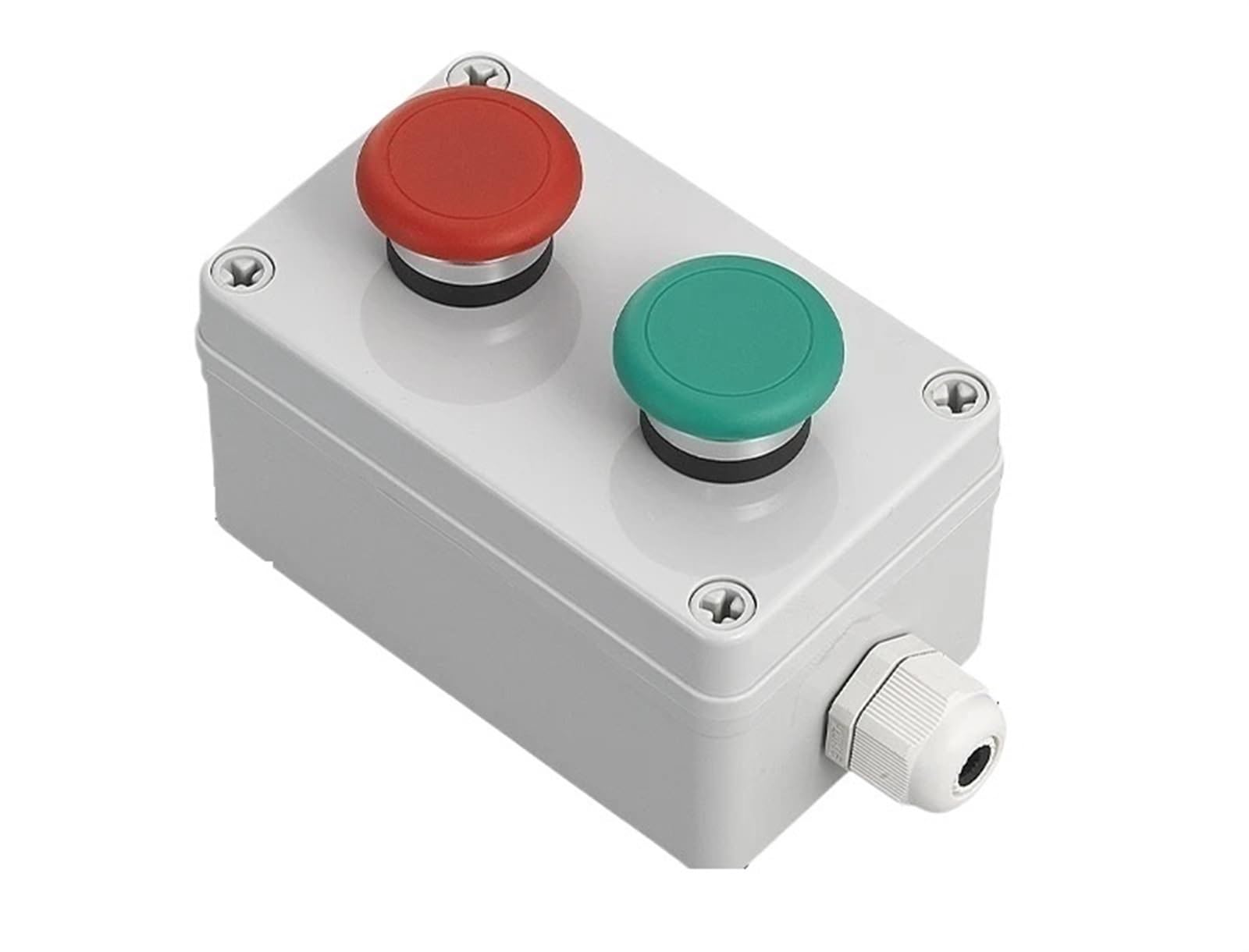 Boîtier de commutation à boutons avec interrupteur d'arrêt d'urgence et boîte de commande moteur 2-02