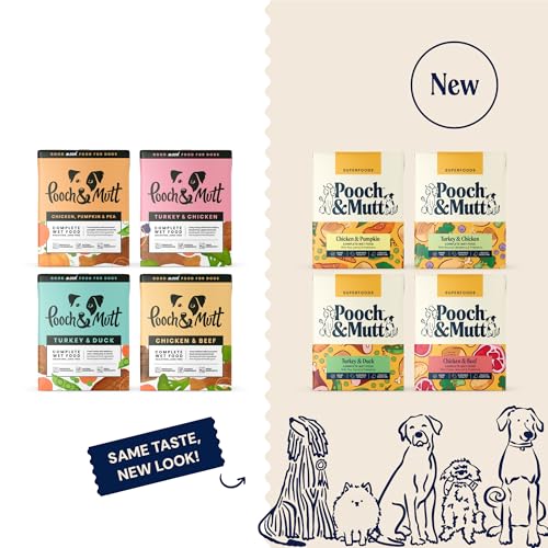 Pooch & Mutt - Variety Pack, Complete Wet Dog Food Grain Free, Dry Dog Food Topper, 12x375g (packaging may vary) - Image 2