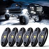 LEDMIRCY LED Rock Lights White 6PCS for Je ep Off Road Trucks RZR Boat ATV UTV SUV Underglow Neon Li