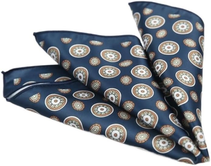 Men's Retro Printed Pocket Square Gentleman's Accessory Chest Versatile