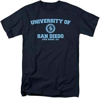 University of San Diego Official Circle Logo Unisex Adult T-Shirt, Navy, Small