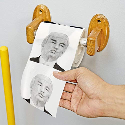Home-X Donald Trump Toilet Paper Roll, Funny Novelty Gag Gift For Democrats And Republicans, Political Novelty Gift, Funny Political Humor, Fun Idea Prank-Kissing Face #TOP6
