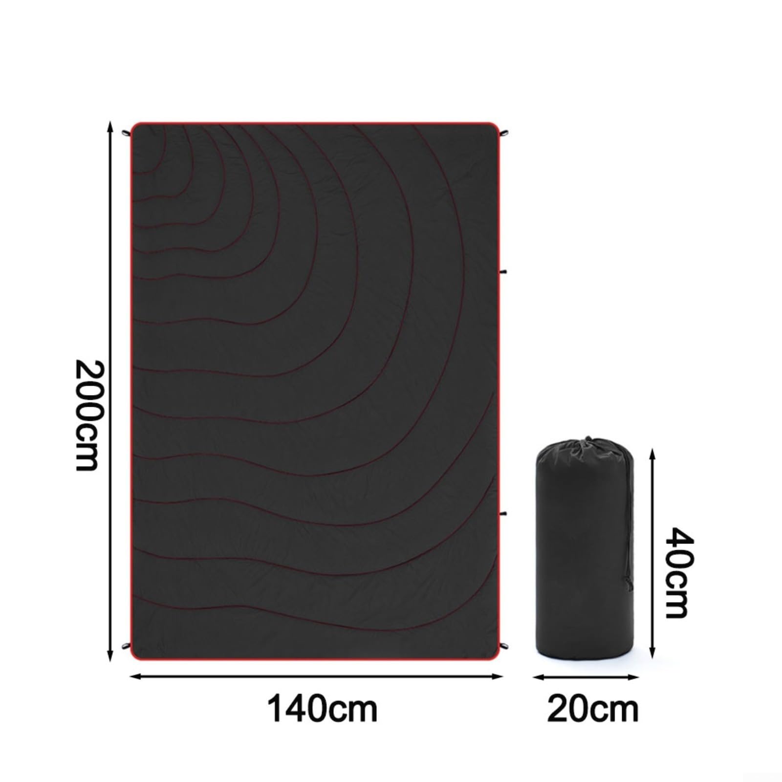 Campingdecke Wasserdicht, Daunencampingdecke 140X200 Cm Wasserdicht Wärmend Für Herbst/Winter Outdoor Camping Picknick Strand Reise Leicht Tragbar