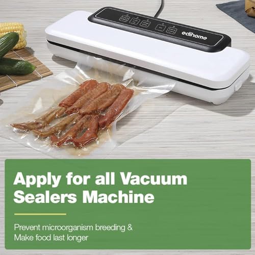 Edihome, Bolsas Vacio Alimentos, 20x300cm, 3 Rollos, Bolsas para Envasar al Vacio Alimentos, Conservación, Envasadora al Vacio, BPA Free, Sous, Vide (3 Rollos 20cmx3m) - imagen 7