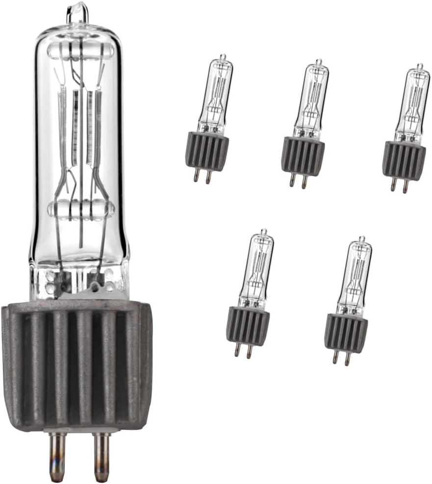 6 Pack HPL 750 115V(UCF) LL G9.5 Long Life Projector Light Bulb 750W