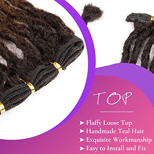 Originea Real Loc Virgin Bundles Dreadlock Extensions Human Hair For Man/Women Full Head Handmade 0.6Cm Thickness Can Be Dyed And Dreadlocks Bulk Permanent Loc Extensions With Needle And Comb (12 Inch 70 Strands, T1B/30) #TOP2