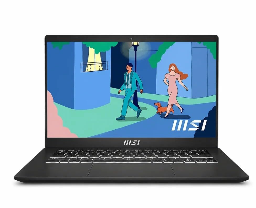 Image of MSI Modern 14 H Laptop, Intel Core i5 13420H, 36CM FHD+ Display (16GB DDR4 RAM /512GB NVMe SSD /DOS /Intel UHD Graphics /Classic Black /1.6Kg) D13MG-406XIN