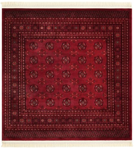 Bokhara Collection 6 Ft Red Medium-Pile Rug