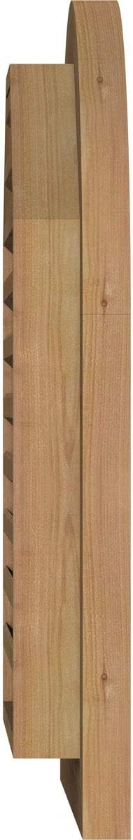 Greatest Product Ekena Millwork GVWRT14X1800SFUWR Round Top Gable Vent, 14W x 18 (19W x 23H Frame Size), Western Red Cedar, Unfinished