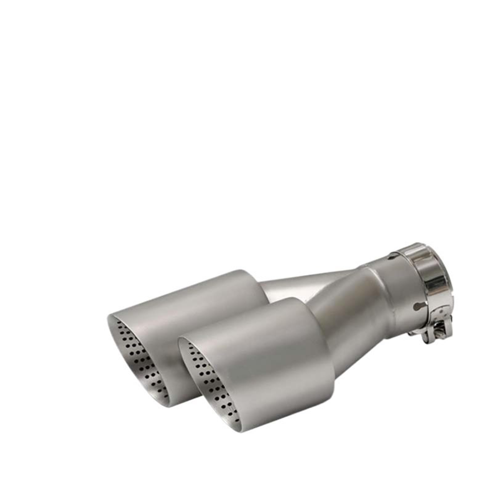 Car Silencer Końcówki wydechu Podwójna rura wydechowa samochodu Tłumik ze stali nierdzewnej Uniwersalne dysze wydechowe do tłumika(Right ID 63-OD 101mm)