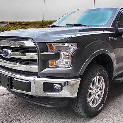 Compatible with 2015 2016 2017 Ford F-150 Clear Lense Fog light Kit w/Bezels/Wiring/Switch/Halogen Bulbs