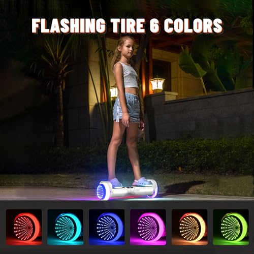 Image of SIMATE Scooter, Colorful LED Light-Up Wheels, Bluetooth Speakers and APP, Dual 250W Motors, 8.5 mph Max Speed & 8.5 Miles Max Range, Gifts for Kids Adults Girls Boys
