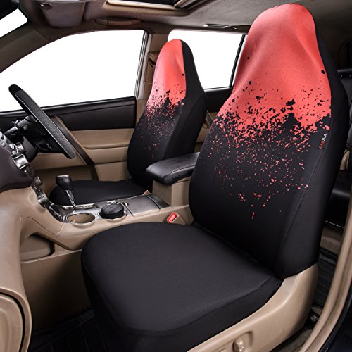 Car Pass Universal High Back Fashion Car Seat Covers For Car Truck Suvs,Sedans,Vehicles,Airbag Compatible (Orange Tie Dye Front) #TOP4