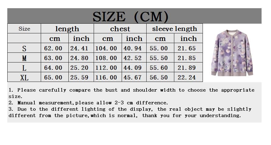 Generico Cardigan per Donne Anziane, Maglione di Mezza età Foderato in Pile, Cardigan in Maglia Fine, Girocollo, Nonna, Morbido E Caldo, Foglie Jacquard, Top Casual per Signora Anziana, per Autunno