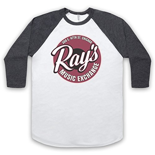 T-Shirt de Base-Ball Blues Brothers Ray's Music Exchange retro manches 3/4