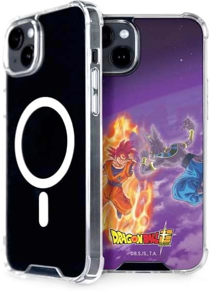 Vista 16 de Skinit Funda para teléfono compatible con MagSafe iPhone 15, diseño oficial de Dragon Ball Super Group Blanco - DBZSPR03