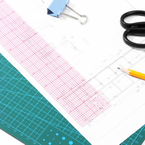 Reglas de costura transparentes de 2x12 pulgadas Zonon pack de 2 herramientas con rejilla 4