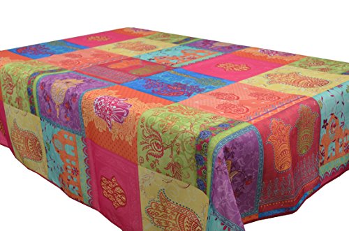 CIRAD Manteles Fatima Estampados Antimanchas Colores Primaverales Decoracion (Redondo)