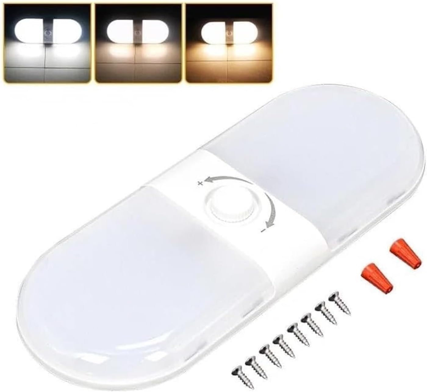 Interior Dome Lamp Interior Dome Light 12- Compartment With Three Colors RV Ceiling Lamp Electrodeless Dimming Cab Reading