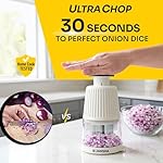 UltraChop Push Food & Vegetable Chopper, Heavy-Duty Stainless Steel Blades, Durable & Ergonomic Design, Veggie, Meat, Garlic Cutter, Slicer, Soft Non-Slip Grip, Home Essentials Kitchen Gadgets - Image 2