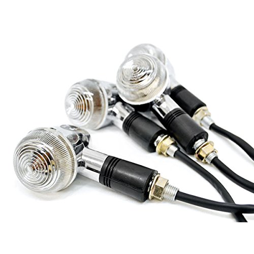 Krator Front And Rear Chrome Turn Signals Compatible With Metric Cruisers Harleys Choppers Enhance The Look With These Bullet Chrome Blinkers Harley Davidsons Suzuki Honda Kawasaki Yamaha Cruisers #TOP7