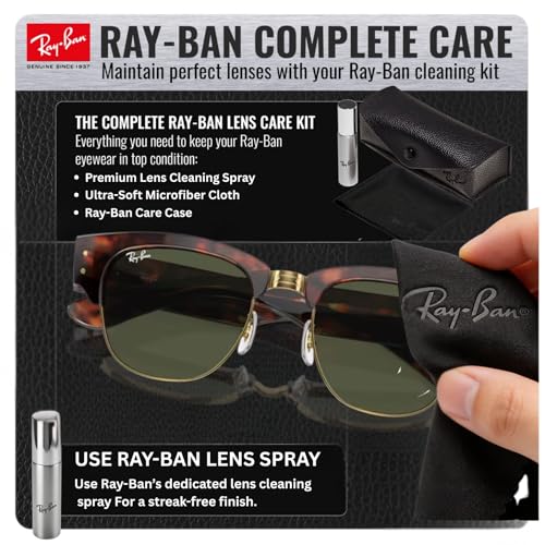 Image of Ray-Ban RB0316S MEGA CLUBMASTER Square Shaped Sunglasses for Men & Women with Official RAYBAN Eyewear Kit