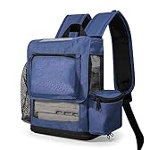 O2TOTES USA Premium Lightweight Carrier for Inogen One G5 & Inogen Rove 6 & OxyGo Next Oxygen Concentrator, Portable Oxygen Backpack (Navy Blue); Zippered bottom, Recommended, pockets for accessories