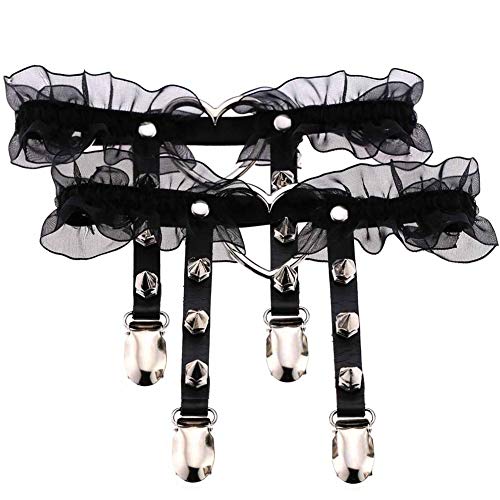 WENHAOYU Liguero gótico punk en forma de corazón Cover