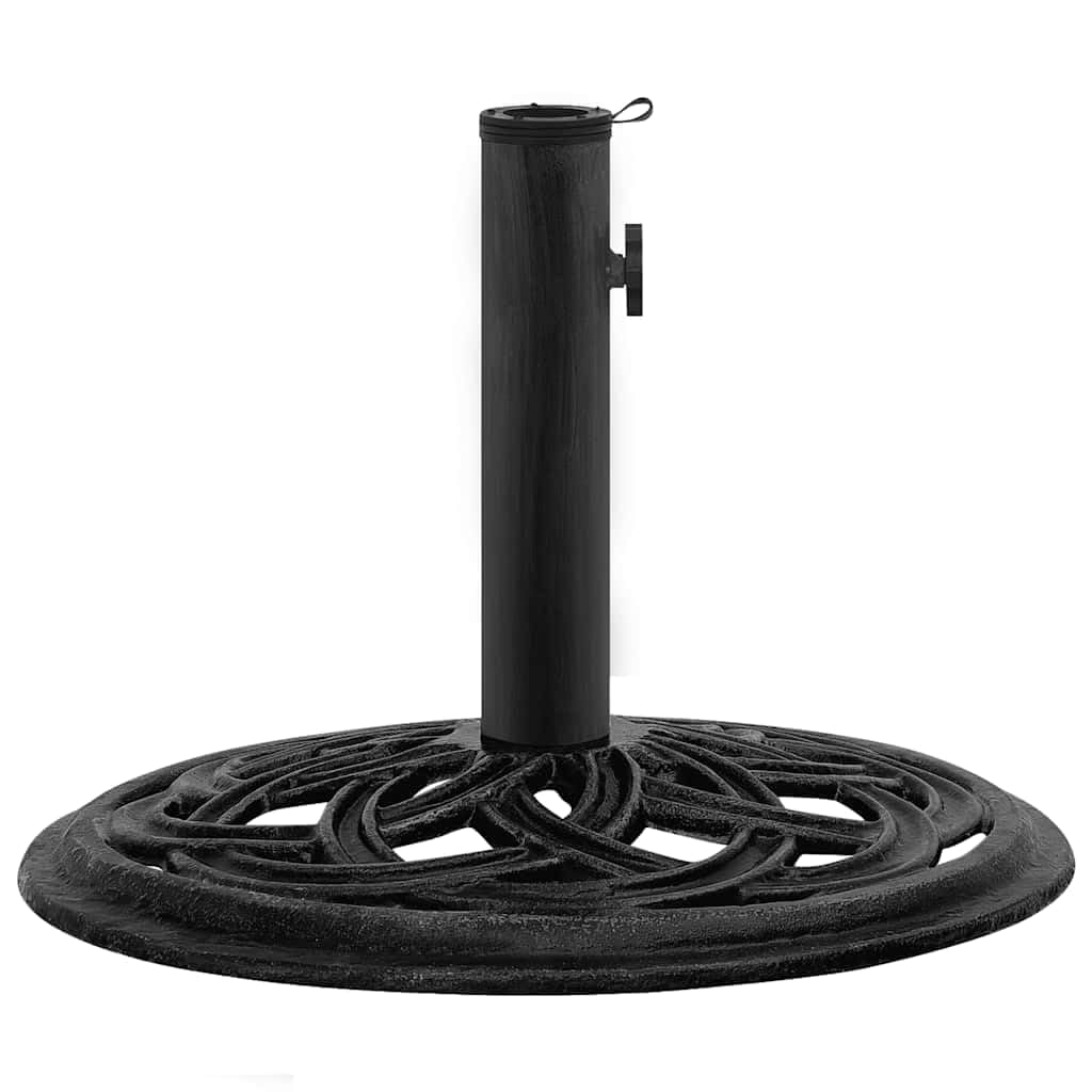 Questo Supporto per ombrellone, Nero, 44 x 31 cm, Robusto Supporto in ghisa per ombrellone da Giardino e Patio, Adatto a Pali da 35/38/48 mm, Robusta Protezione Solare per Esterni