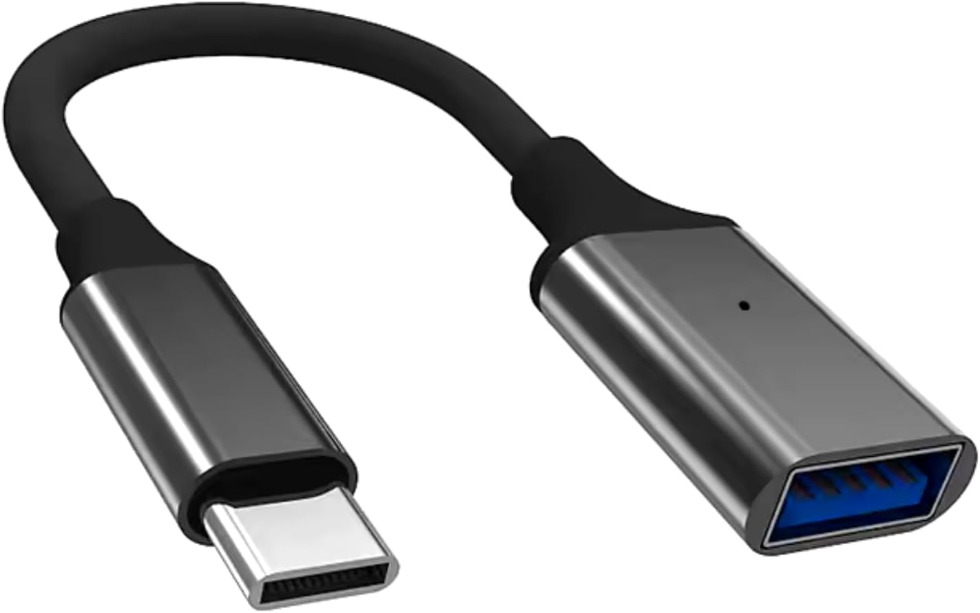 AME.ZAH USB 3.0 to USB-C Adapter, Type-C Male to USB Female OTG Converter, USB-C Adapter Compatible with MacBook Pro, iPad Pro, Surface, Samsung Galaxy Tab A8, S22 Ultra, Huawei, Xiaomi. (Black)