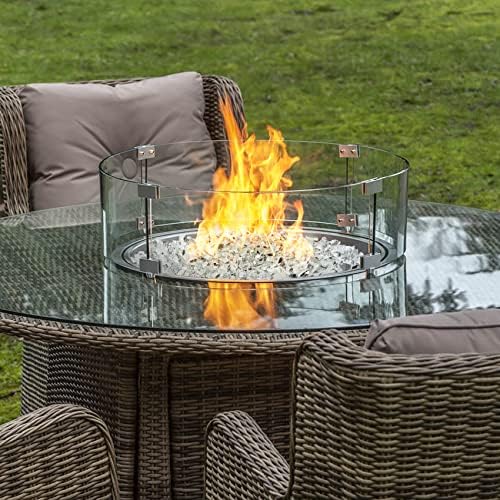 Onlyfire 10 lbs Fire Glass Rocks 1/2 Inch, Reflective Tempered Glass for Propane Fire Pit & Gas Fireplace, High Luster Firepit Glass Stones for Fire Table, Platinum (Multicolor Options Available) - 5