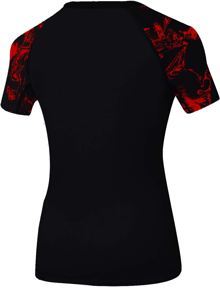 O2TEE 3D Full Print Short Sleeve Premium BJJ Rash Guards Front & Back Add Your Image Top Shirts