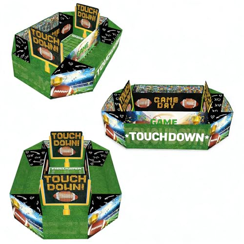 yeeplo 3 Stück Snackstadion, NFL Snack Helmfootball Geschenke für MännerAmerican Football Snack Stadium, Super Snack Stadion Superbowl Deko für Football Bowl Party oder als Geschenk,