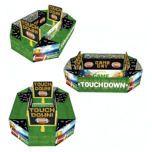 yeeplo 3 Stück Snackstadion, NFL Snack Helmfootball Geschenke für MännerAmerican Football Snack Stadium, Super Snack Stadion Superbowl Deko für Football Bowl Party oder als Geschenk,