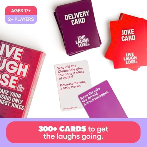 Image of Live Laugh Lose Card Game | Funny Party for Friends & Family | Hilarious Joke Challenge Game for Nights, Parties & Gifts