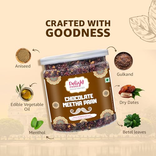 Image of Calcutta Meetha Paan & Choco Meetha Paan Mukhwas | Traditional Kolkata Style Mouth Freshener | Without Supari | Sweet After-Meal Digestive | 600g (300g x 2)