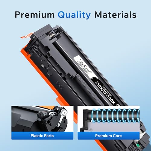 Image of 218X 218A Toner (with Chip) Compatible for HP 218X 218 Toner Cartridges 4 Pack for Hp Color LaserJet Pro MFP 3301fdw 3301sdw 3301cdw 3201dw Printer Ink Set W2180X (BCMY) | 218X 218 Toner