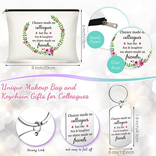 Mimorou Coworker Gifts Set For Women 20 Oz Mug Tumbler Makeup Bag And Key Chain Gift Leaving New Job Farewell Retirement Goodbye Christmas Birthday Boss Friends Cup #TOP4
