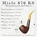 Savinelli Miele Collection - Honeycomb Pattern Hand Crafted Wood Briar Pipe, Made in Italy, 6mm (Brown Rustic 670 KS)