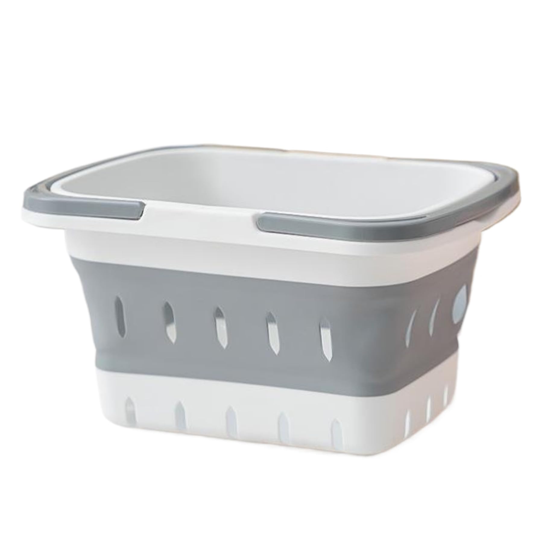 Ngbbby Bathroom Basket Portable Shower Basket Collapsible Plastic Storage with Handles & Draining Holes