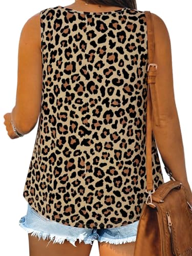 Image of Plus Size Tank Tops for Women Summer Sleeveless Tops Loose Fit Tunic Tanks