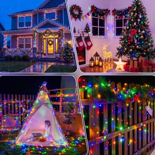 Ollny 100LED 33FT Multicolor Outdoor Christmas String Lights, 8 Modes - image 6