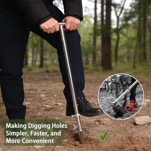 Herramienta Dibble para Plantar con Pedal y Mango en T miniatura 2
