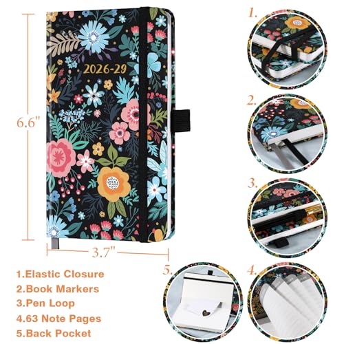 2026-2029 Pocket Planner/Calendar - Monthly Pocket Planner/Calendar with Pen Hold, July 2026 - June 2029, Inner Pockets and 63 Notes Pages, 6.6" x 3.7" — view 6