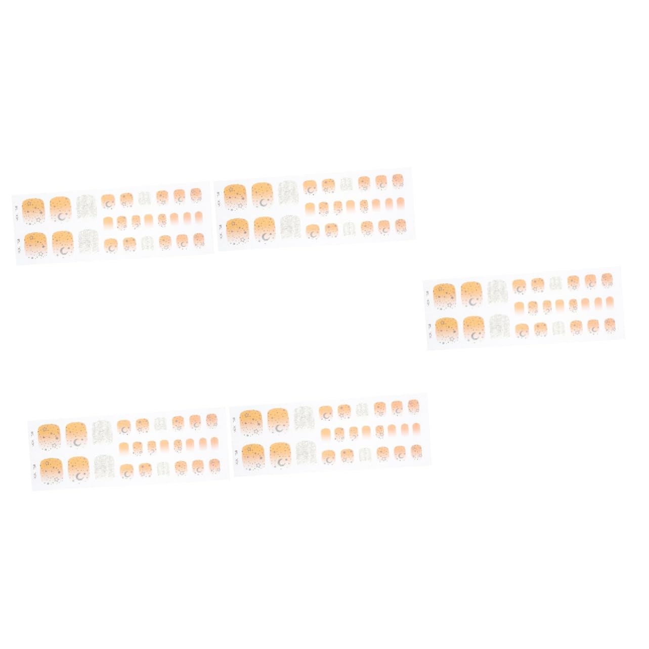5 set di adesivi per unghie in gel per nail art, semi-solidi, con lima per unghie e bacchetta di legno, per matrimoni e feste, durevoli e facili da applicare