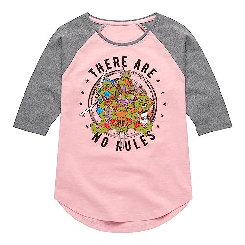 HYBRID APPAREL - Teenage Mutant Ninja Turtles -Turtle Power - Toddler & Youth Girls Raglan Graphic T-Shirt