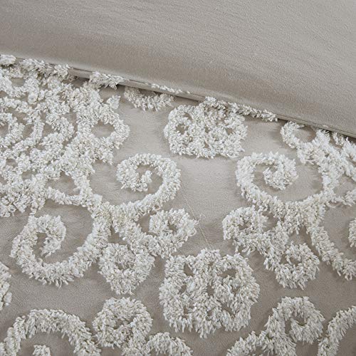 Image of Harbor House Cotton Comforter Set - Trendy Tufted Textured Design, All Season Down Alternative Cozy Bedding with Matching Shams, Suzanna Taupe King /Cal King(110 inchx96 inch) 3 Piece
