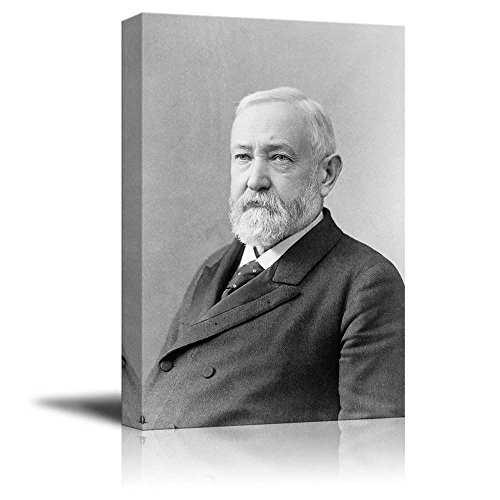 wall26 - Portrait of Benjamin Harrison (23th President of The United States) - American Presidents Series - Canvas Wall Art Gallery Wrap Ready to Hang - 16x24 inches