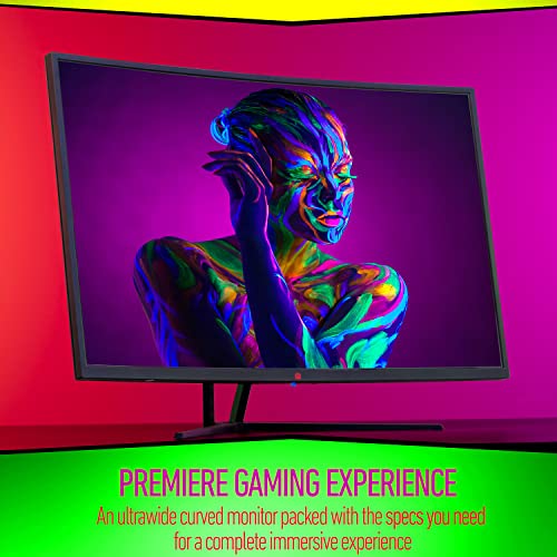 Deco Gear 39" Curved Ultrawide Gaming Monitor, 2560X1440, 1Ms Mprt, 165 Hz, 16:9, Hdr400, 4000:1 #TOP1